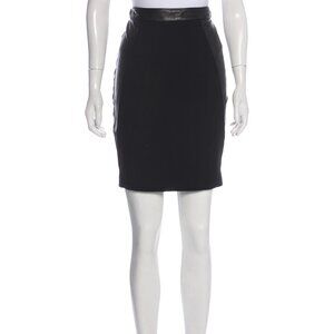 Yigal Azrouël Leather-Accented Pencil Skirt